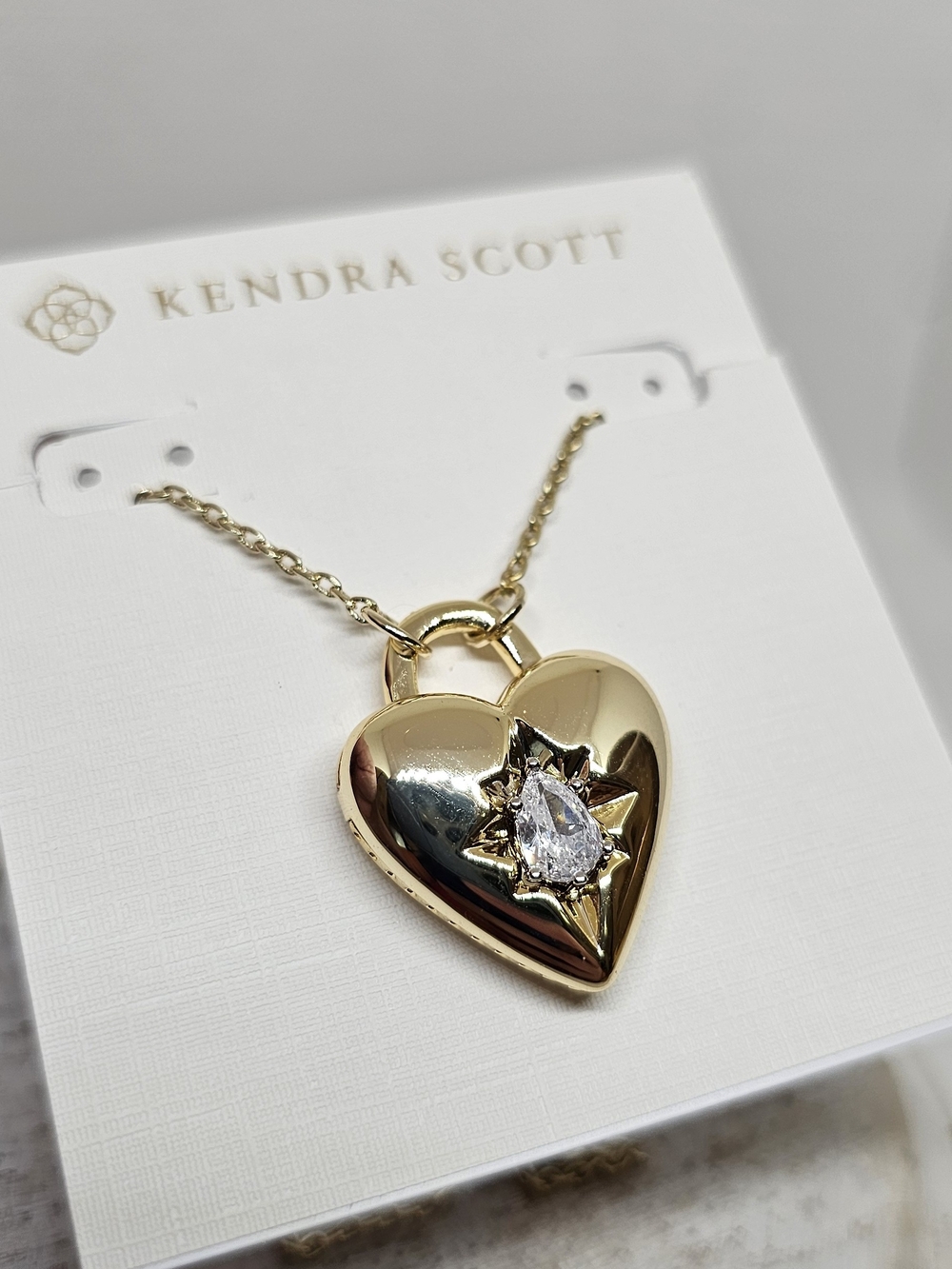 Kendra Scott Heirloom Heart 18k Yellow Gold Vermeil Locket Pendant